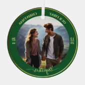 Our First Christmas Together 1 Photo Gold Frame ガラスオーナメント (裏面)