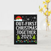 Our First Christmas Together 2025 Matching Christm カード (黄色い花)