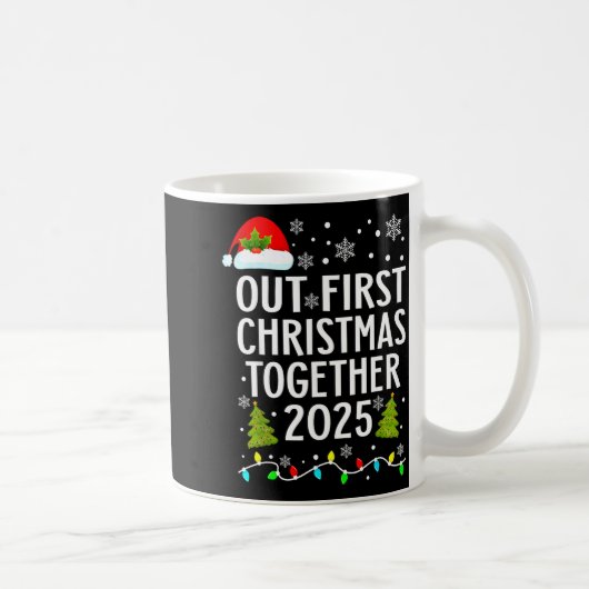 Our First Christmas Together 2025 Matching Christm コーヒーマグカップ (右)