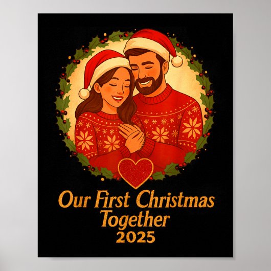 Our First Christmas Together 2025 Matching Couple  ポスター (正面)