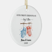 Our First Christmas Together Married Ornament セラミックオーナメント (右)