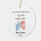 Our First Christmas Together Married Ornament セラミックオーナメント (左)