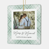 Our First Christmas Together Merry and Married  セラミックオーナメント (左)