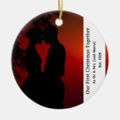 Our First Christmas Together Mr & Mrs Ornament セラミックオーナメント (正面)