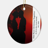 Our First Christmas Together Mr & Mrs Ornament セラミックオーナメント (左)