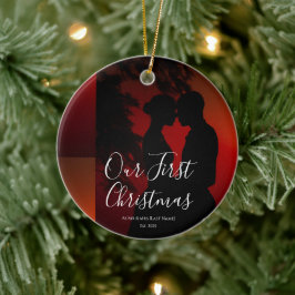 Our First Christmas Together Mr & Mrs Ornament セラミックオーナメント