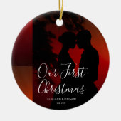 Our First Christmas Together Mr & Mrs Ornament セラミックオーナメント (正面)