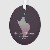 Our First Christmas Together Mr & Mrs Silhouette オーナメント (正面)