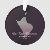 Our First Christmas Together Mr & Mrs Silhouette オーナメント (正面)