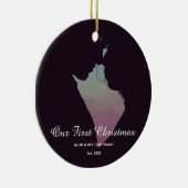 Our First Christmas Together Mr & Mrs Silhouette セラミックオーナメント (右)