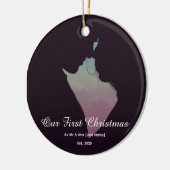 Our First Christmas Together Mr & Mrs Silhouette セラミックオーナメント (左)