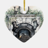 Our First Christmas together Personalized  セラミックオーナメント (正面)