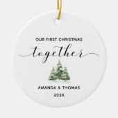 Our First Christmas Together Photo セラミックオーナメント (正面)