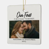 Our First Christmas Together Photo セラミックオーナメント (左)