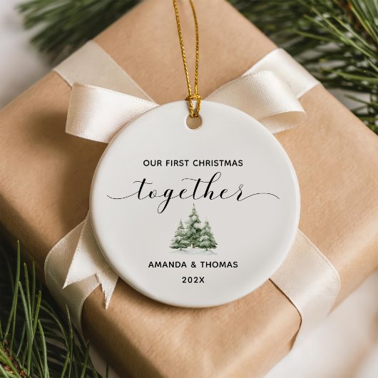 Our First Christmas Together Photo セラミックオーナメント
