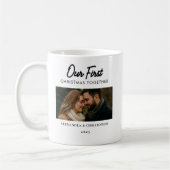Our First Christmas Together Photo Minimal Modern コーヒーマグカップ (左)