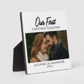 Our First Christmas Together Photo Minimal Modern フォトプラーク (正面)