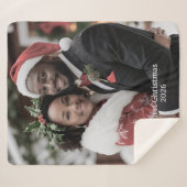 Our First Christmas Together Sherpa Blanket Photo シェルパブランケット (正面(横))