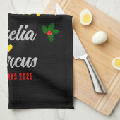 Our First Christmas Together Snowflakes  キッチンタオル (四つ折り)