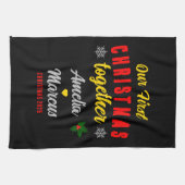 Our First Christmas Together Snowflakes  キッチンタオル (横)