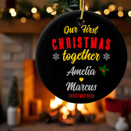 Our First Christmas Together Snowflakes  セラミックオーナメント
