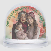 Our First Christmas with Grandma Cute Family Photo (正面)