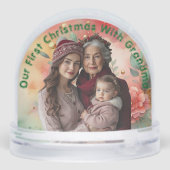 Our First Christmas with Grandma Cute Family Photo (裏面)