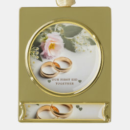 Our First Eid Together Banner Ornament ゴールドプレートバナーオーナメント