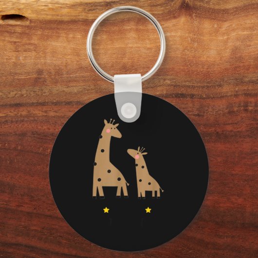 Our First Father's Day 2026, Funny Giraffe Gift Da キーホルダー (正面)