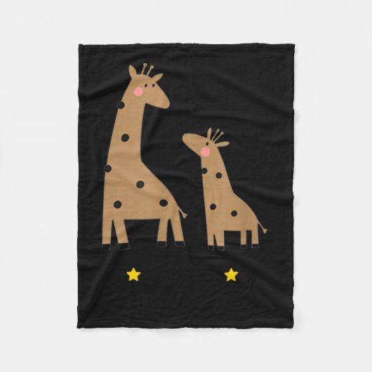 Our First Father's Day 2026, Funny Giraffe Gift Da フリースブランケット (正面)