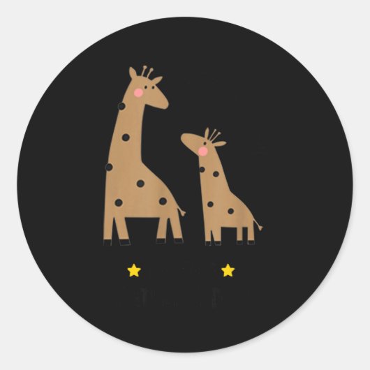 Our First Father's Day 2026, Funny Giraffe Gift Da ラウンドシール (正面)