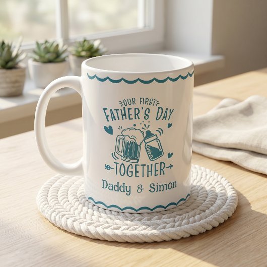 Our First Father's Day Together Mug コーヒーマグカップ