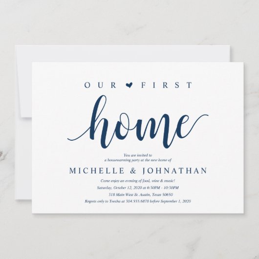 Our First Home Housewarming party 招待状 (正面)