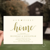 Our First Home Modern Rustic Housewarming party 招待状