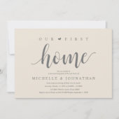 Our First Home Modern Rustic Housewarming party 招待状 (正面)