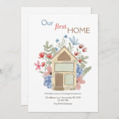 Our First Home Movingの発表カード 案内状 (正面/裏面)