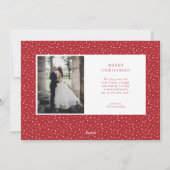 Our First Married Christmas Multi-Photo Holiday シーズンカード (裏面)