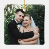 Our First Married Christmas Photo Ornament セラミックオーナメント (裏面)