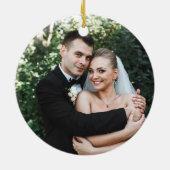 Our First Married Christmas Photo Ornament セラミックオーナメント (裏面)