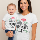 Our First Mother’s Day Elephant & Umbrella  ベビーTシャツ