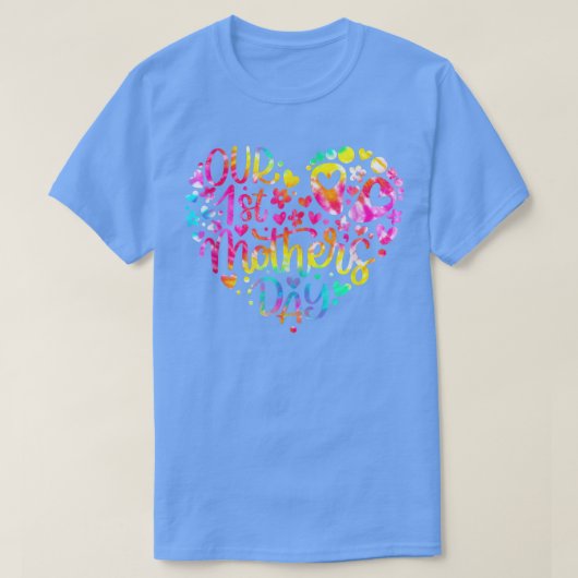 Our First Mother's Day Baby Mom Pregnancy Tye Dye Tシャツ (デザイン正面)