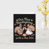 Our First Thanksgiving As Mr And Mrs Newlyweds Tur カード (黄色い花)
