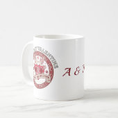 Our First Valentine Love Birds Custom Initial Mug コーヒーマグカップ (正面左)
