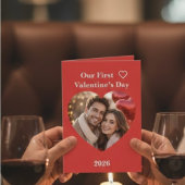 Our First Valentine’s Day Folded Greeting Card カード