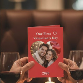 Our First Valentine’s Day Folded Greeting Card カード