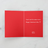 Our First Valentine’s Day Folded Greeting Card カード (内部)