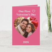 Our First Valentine’s Day Folded Greeting Card カード (正面)