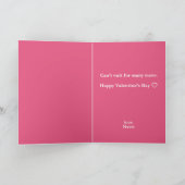 Our First Valentine’s Day Folded Greeting Card カード (内部)