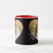 Our First Valentines Day as Mr & Mrs Heart Photo マグカップ (中央)