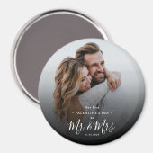 Our First Valentine's Day As Mr & Mrs Modern Photo マグネット (正面/裏面)